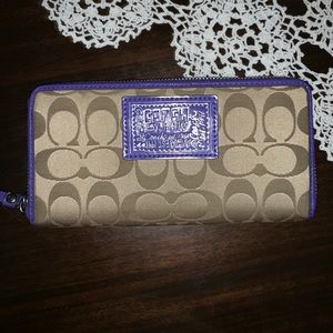 Coach signature logo wallet
